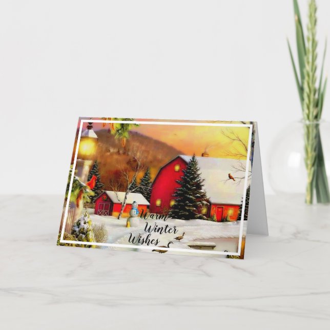 Winter farm card (Front)