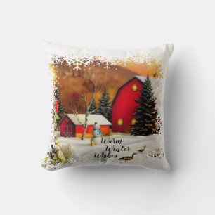 Winter farm cushion