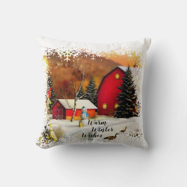 Winter farm cushion (Front)