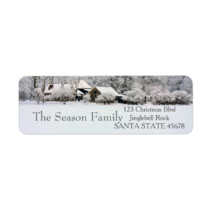 Winter farm Holiday Address Label