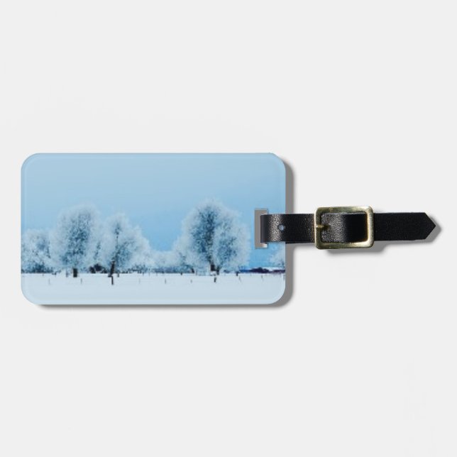 Winter Farm Luggage Tag (Front Horizontal)