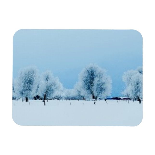 Winter Farm Magnet (Horizontal)