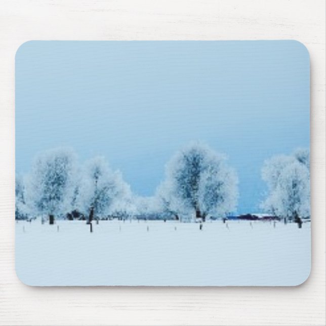 Winter Farm Mouse Mat (Front)