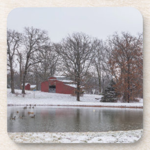 Winter Farm Pano Coaster