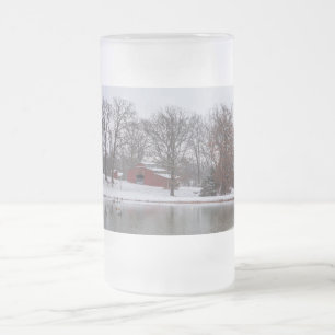 Winter Farm Pano Frosted Mug