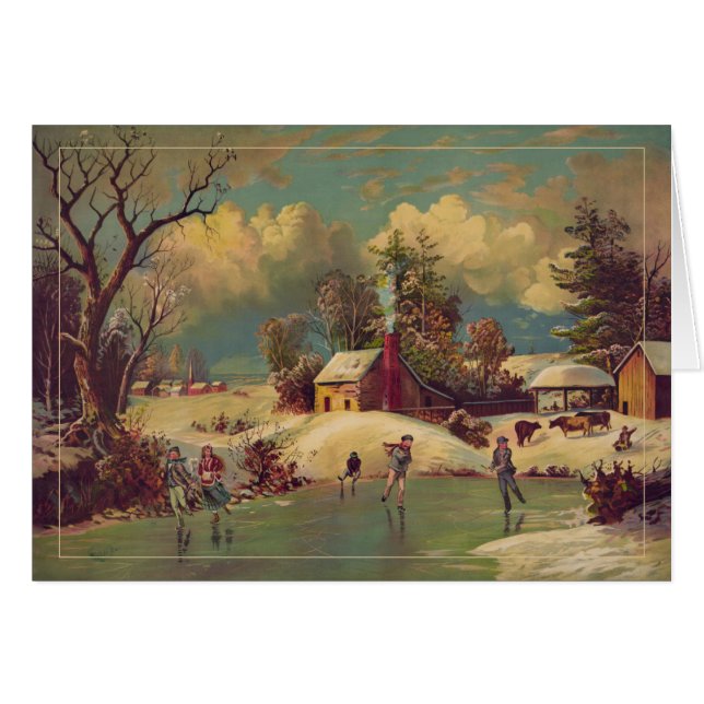 Winter Farm Scene (Front Horizontal)