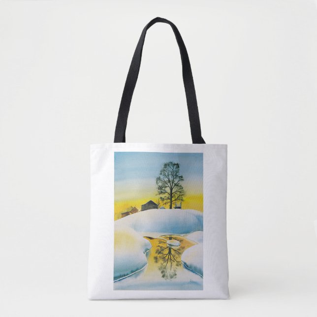 Winter Farm Tote Bag (Front)