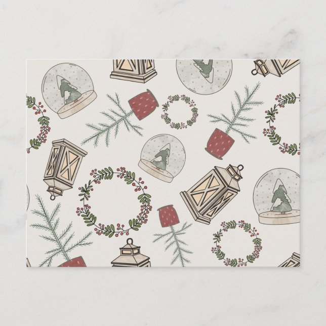 Winter Farmhouse  Postcard (Front)