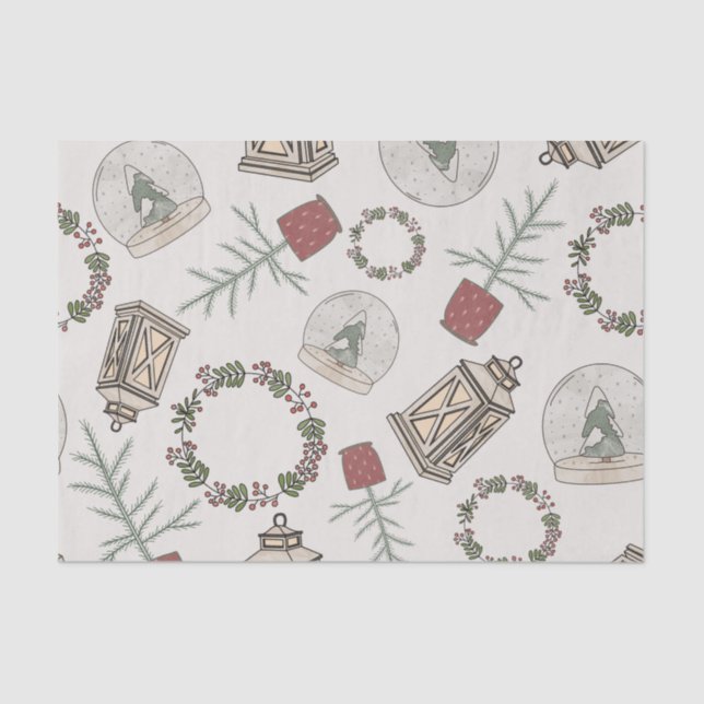 Winter Farmhouse  Tissue Paper (Front)