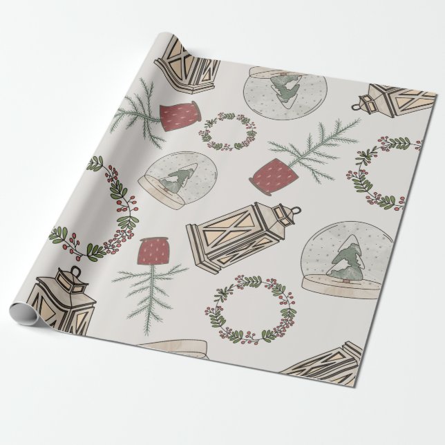 Winter Farmhouse  Wrapping Paper (Unrolled)