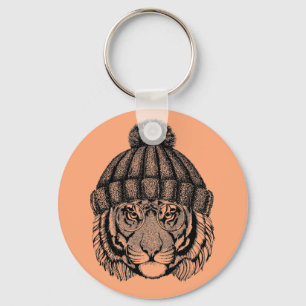 Winter Fashion Ready Tiger Key Ring