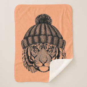 Winter Fashion Ready Tiger Sherpa Blanket