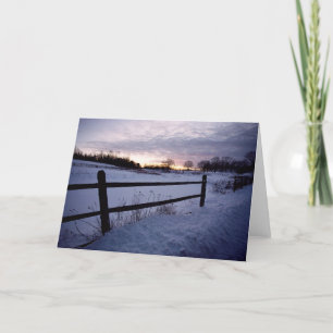 Winter Fence Snow Landscape Xmas Holiday Christmas