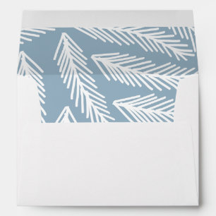 Winter Fern Pine   Holiday Card Envelope