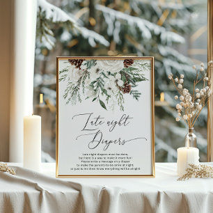 Winter festive foliage Late night diapers game Poster