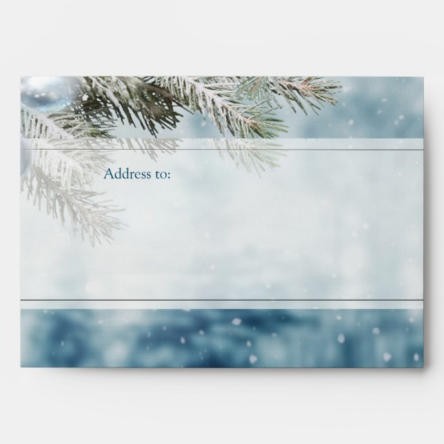 Winter Festive Holiday Envelope (Front)