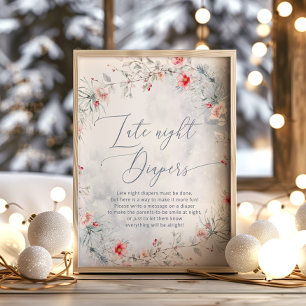Winter festive Late night diapers game Poster