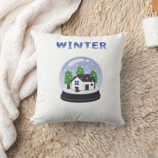 Winter Fidget Spinner Throw Pillow