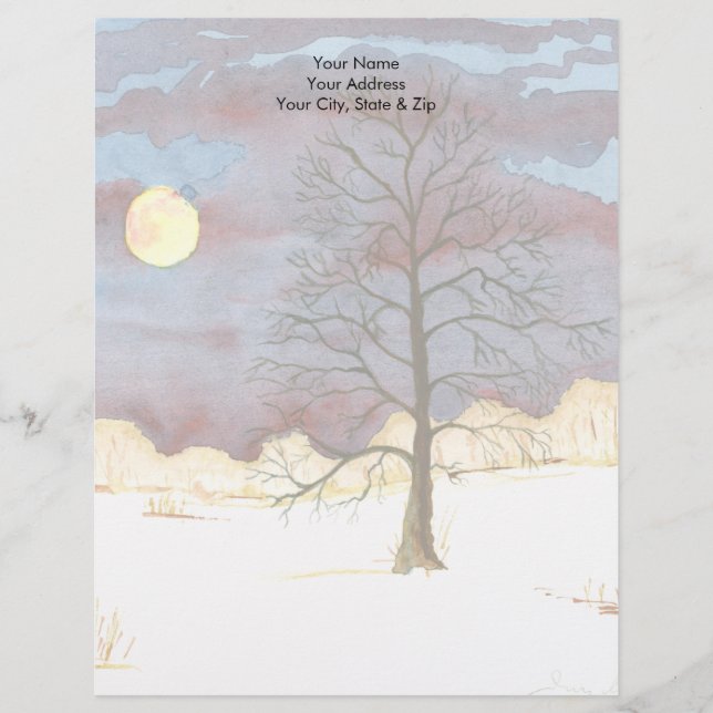 Winter Field Letterhead Design (Front)