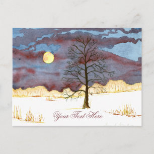 Winter Field postcard