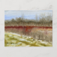 "Winter Field Sketch" oil landscape