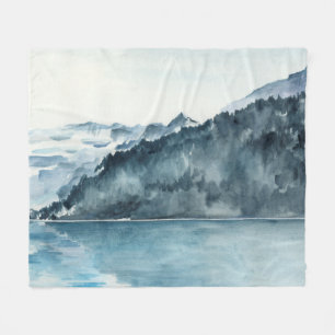 Winter Fjords Fleece Blanket