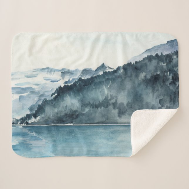 Winter Fjords Sherpa Blanket (Front (Horizontal))