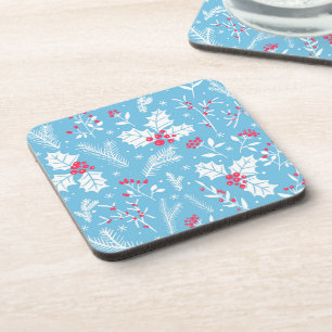 Winter flora 2 coaster