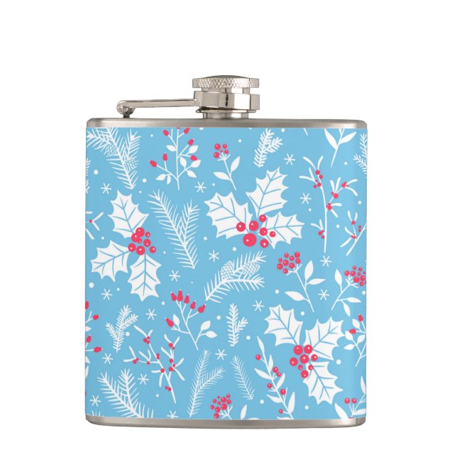 Winter flora 2 hip flask (Front)