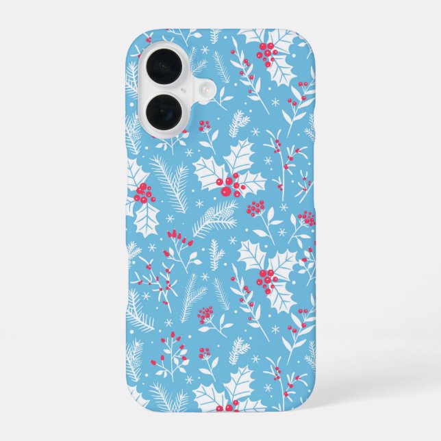 Winter flora 2 iPhone 16 case (Back)