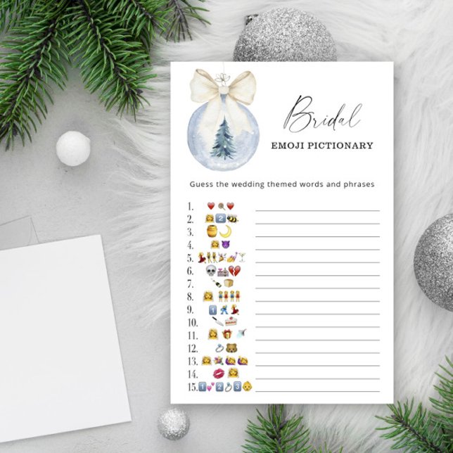 Winter flora bridal shower emoji pictionary game (Creator Uploaded)