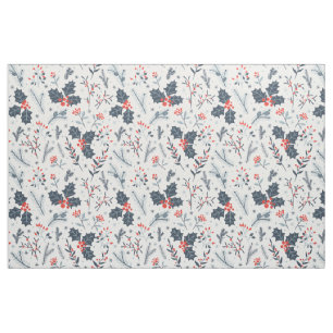 Winter flora fabric