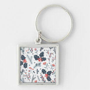 Winter flora key ring