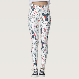 Winter flora leggings