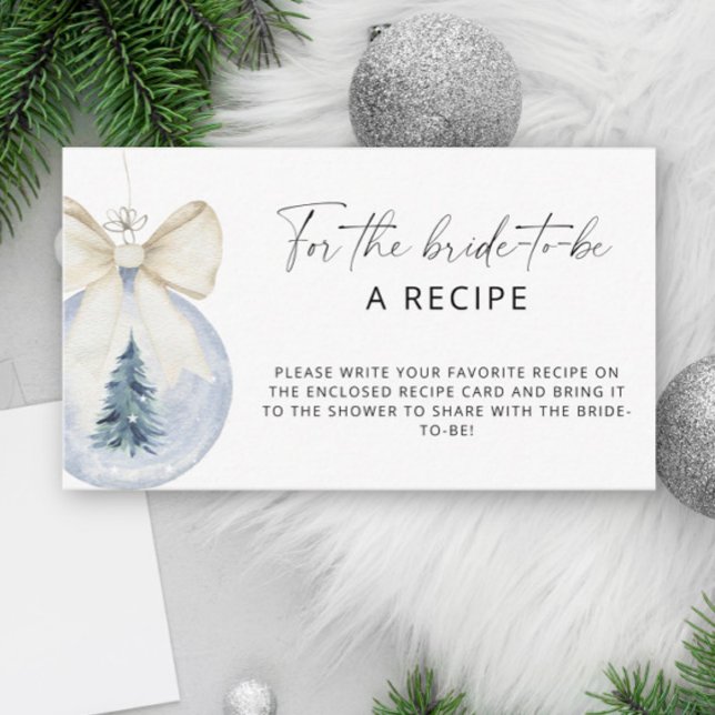 Winter flora Recipe for the bride to be Enclosure Card (Creator Uploaded)