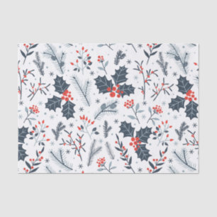 Winter flora tissue paper