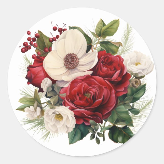 Winter Floral Bouquet Stickers (Front)