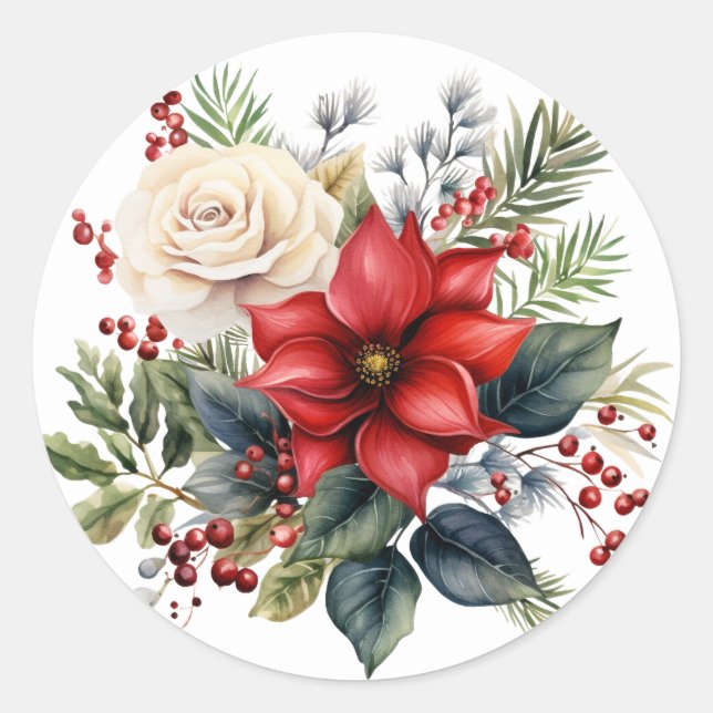 Winter Floral Bouquet Stickers (Front)