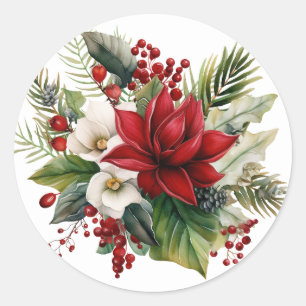 Winter Floral Bouquet Stickers