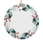 Winter Floral Burgundy Personalised Girl Baptism