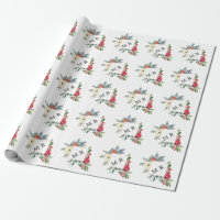 Winter floral Christmas Berries Monogrammed