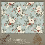 Winter Floral Elegance, White & Red on Grey  Tissue Paper<br><div class="desc">Winter Floral Elegance: Off-White & Red on a Grey Background'. This design intricately weaves off-white blooms and vibrant red accents against a sophisticated grey canvas, reflecting the serene beauty of winter. Every detail has been crafted to capture the heart of holiday celebrations. As part of our exclusive Winter Elegance Collection,...</div>