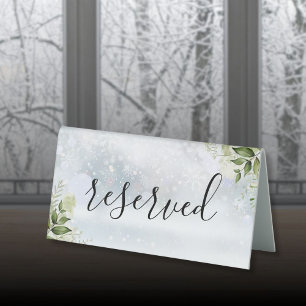 Winter Floral Greenery Script Reserved