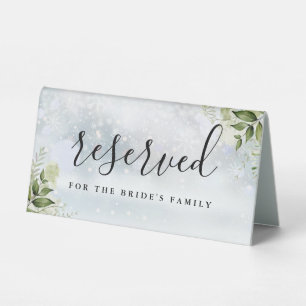 Winter Floral Greenery Wedding Reserved