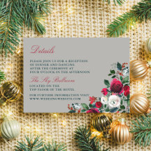 Winter Floral Holiday Christmas December Wedding