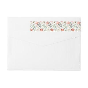Winter Floral   Holiday Wrap Around Label