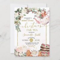Winter Floral Merry Little Christmas Par - Tea