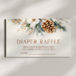 Winter Floral Pine Tree Baby Shower Diaper Raffle Enclosure Card<br><div class="desc">This is a Winter Floral Pine Tree Baby Shower Diaper Raffle Enclosure Card!</div>