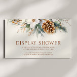 Winter Floral Pine Tree Baby Shower Display Shower Enclosure Card<br><div class="desc">This is a Winter Floral Pine Tree Baby Shower Display Shower Enclosure Card!</div>