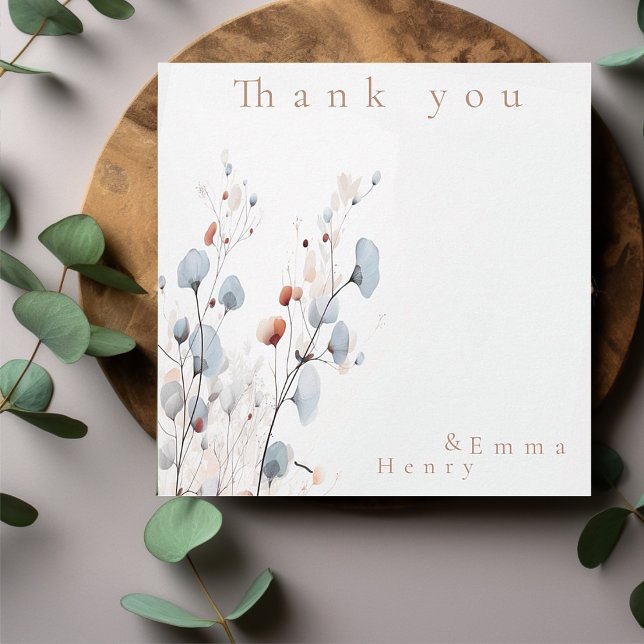  Winter floral  Thank You Card (Creator Uploaded)
